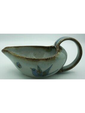 Ken Edwards Studios Tonala Gravy Boat Birds Butterflies Palamar Mexico